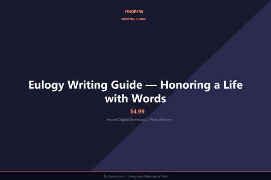 Eulogy Writing Guide — Honoring a Life with Words