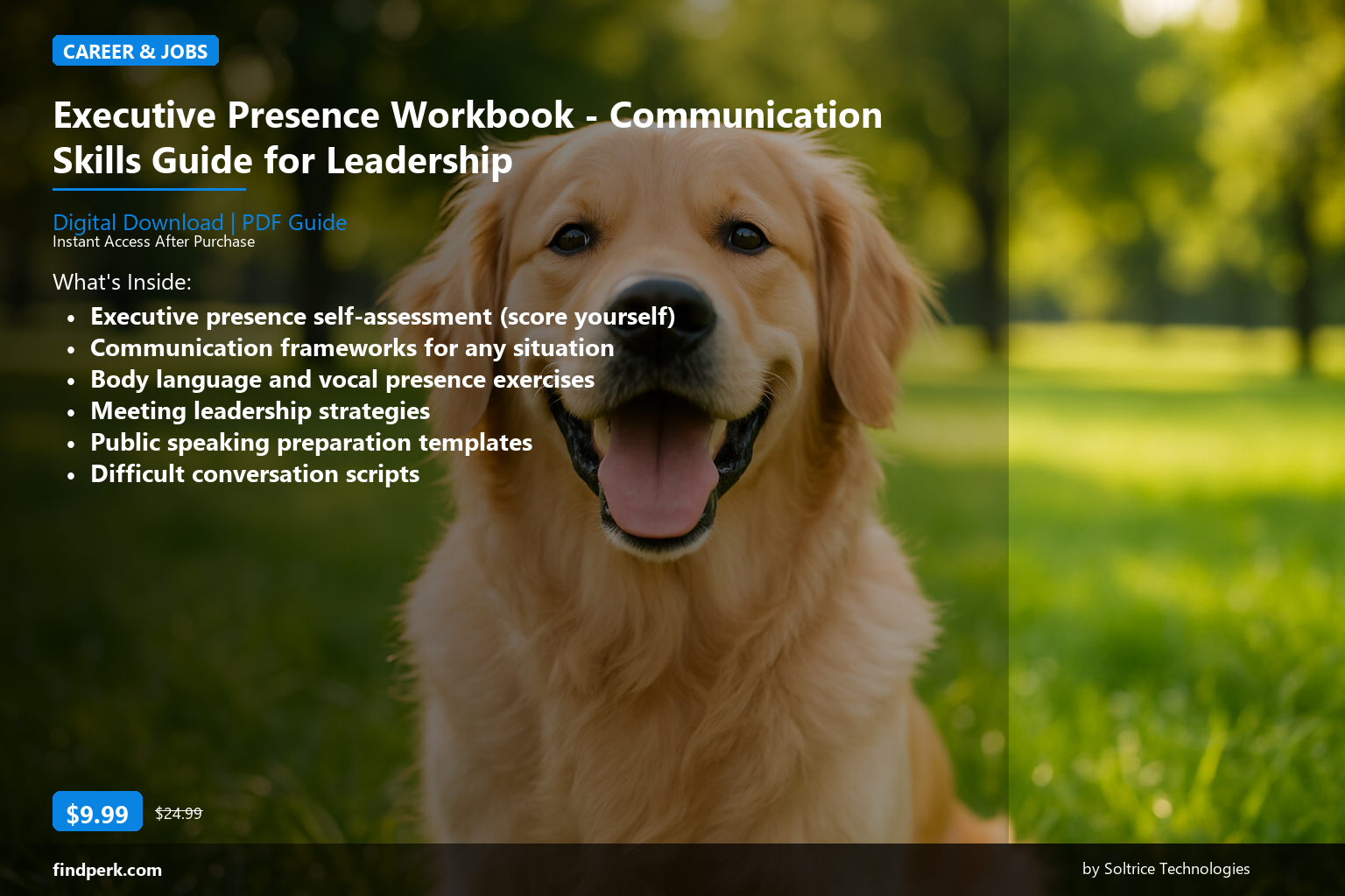 Executive Presence Workbook - Communication Skills Guide for Leadership - Cover