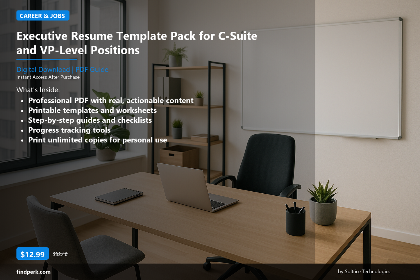Executive Resume Template Pack for C-Suite and VP-Level Positions - Cover