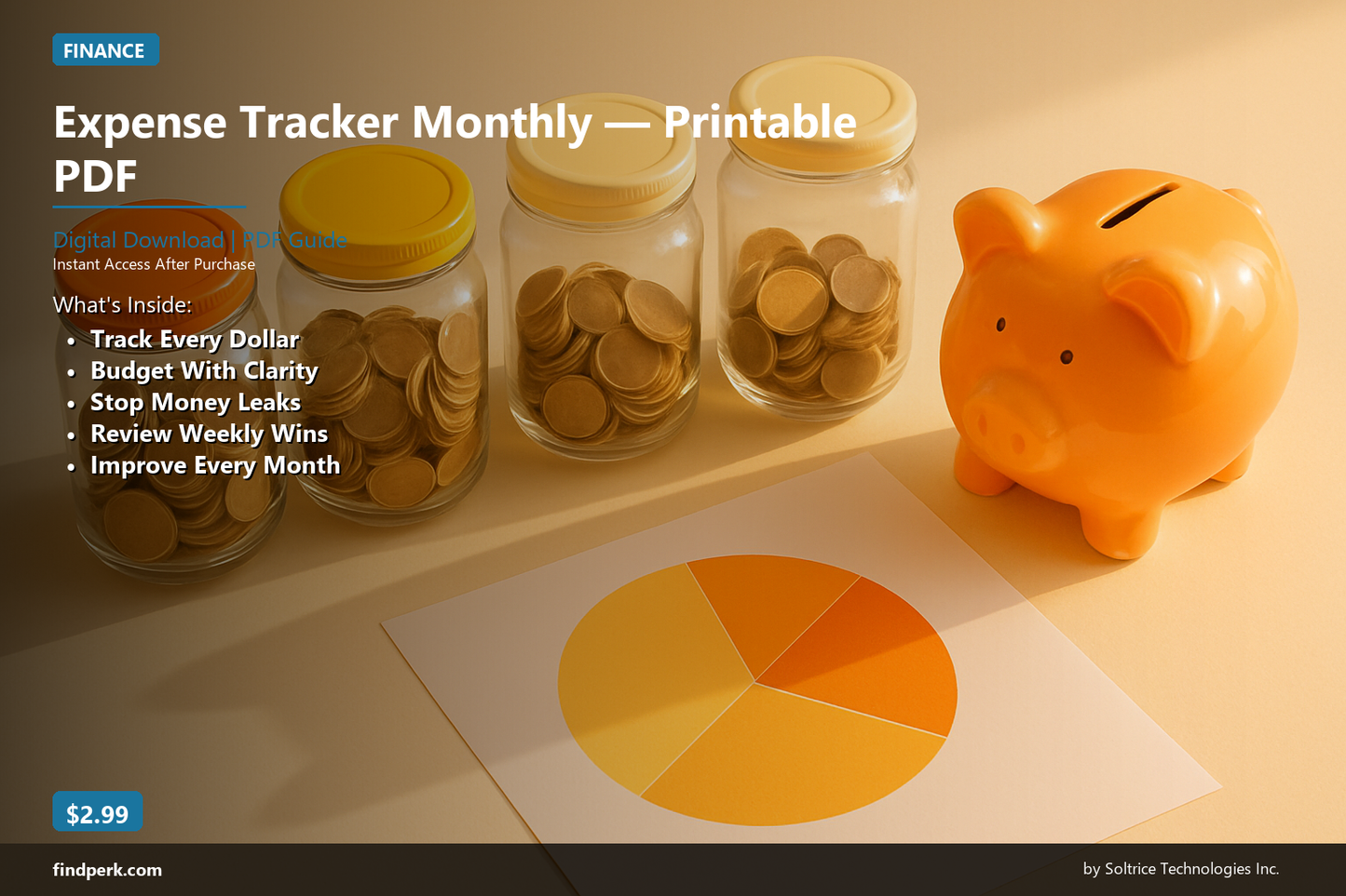 Expense Tracker Monthly — Printable PDF