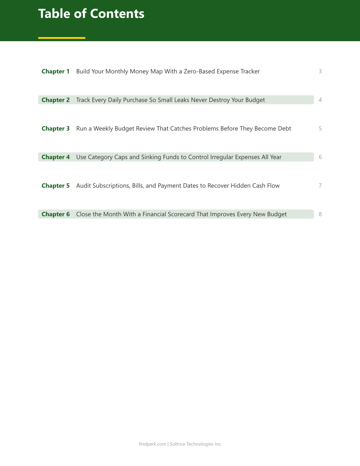 Expense Tracker Monthly — Printable PDF