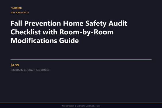 Fall Prevention Home Safety Audit Checklist with Room-by-Room Modifications Guide