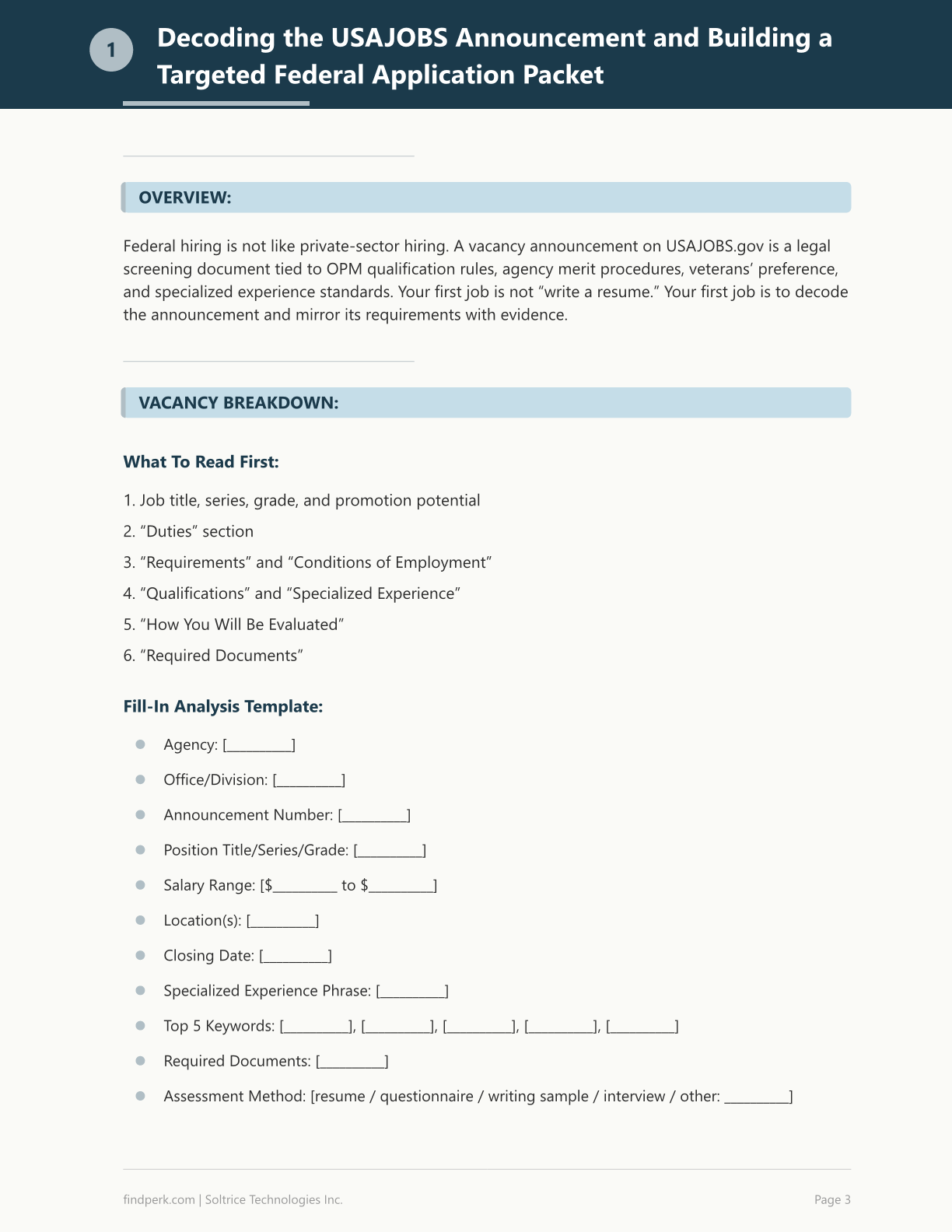 Federal Government Job Application Guide with KSA Writing Templates (USAJobs)