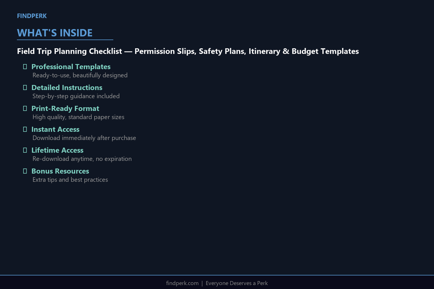 Field Trip Planning Checklist — Permission Slips, Safety Plans, Itinerary & Budget Templates