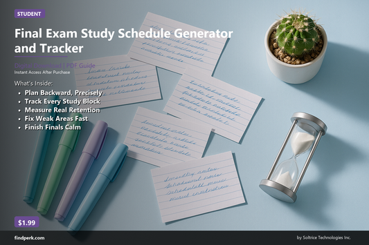Final Exam Study Schedule Generator and Tracker