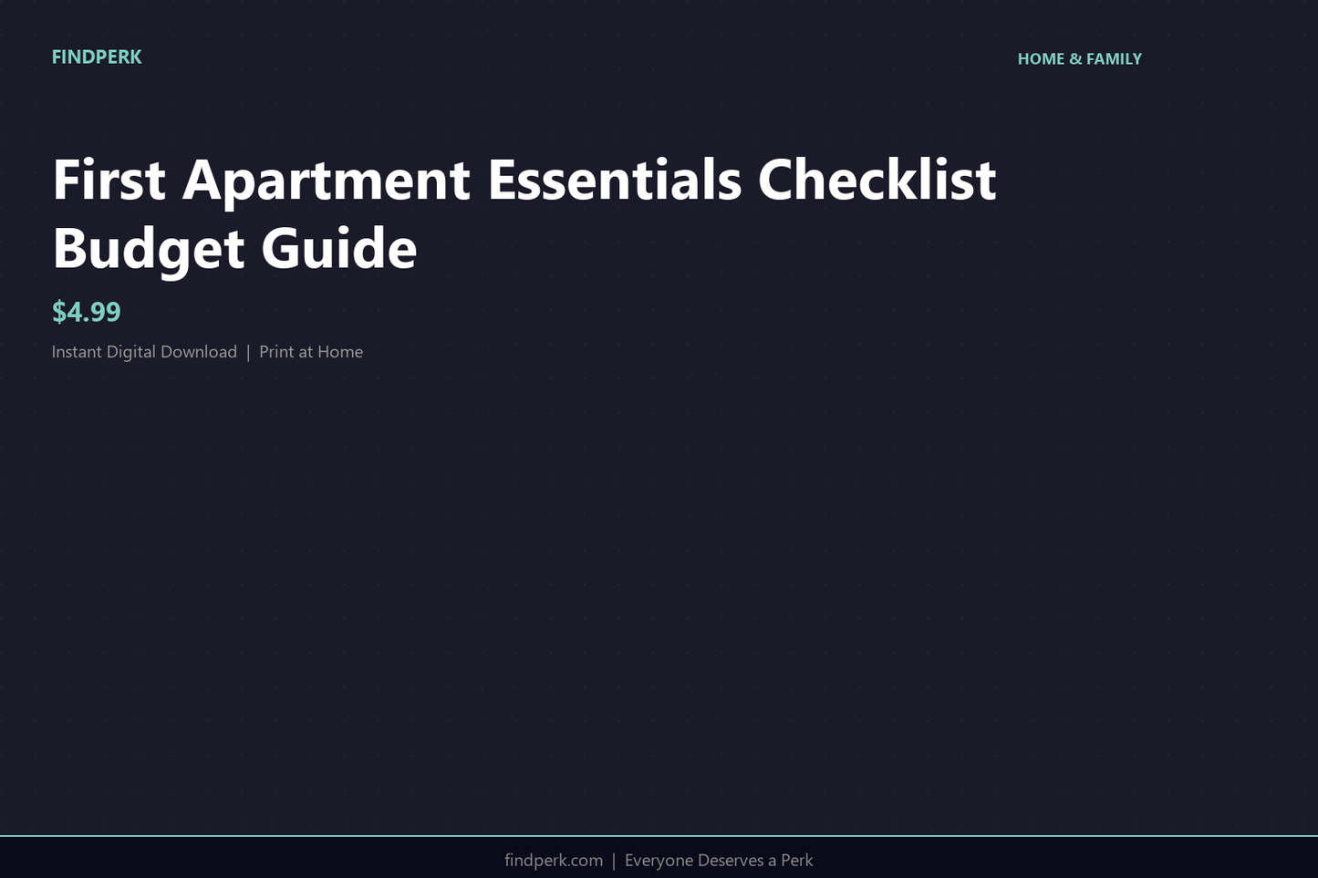 First Apartment Essentials Checklist Budget Guide