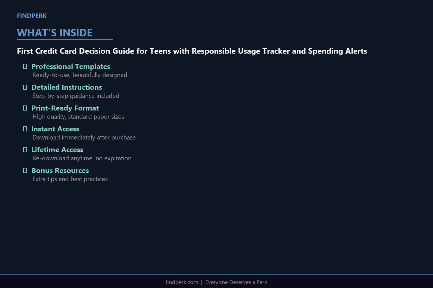 First Credit Card Decision Guide for Teens with Responsible Usage Tracker and Spending Alerts