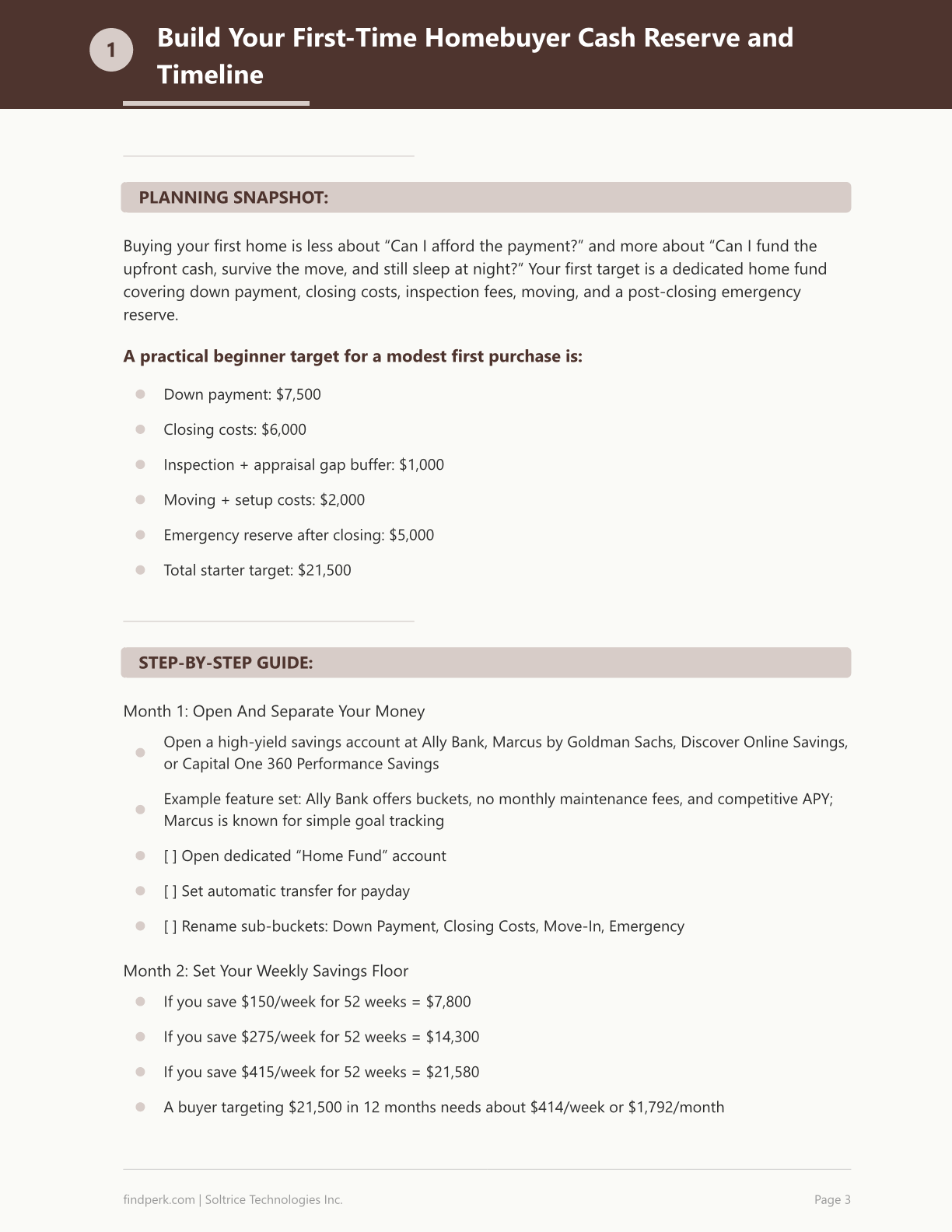 First Time Homebuyer Checklist — Financial Planner Printable