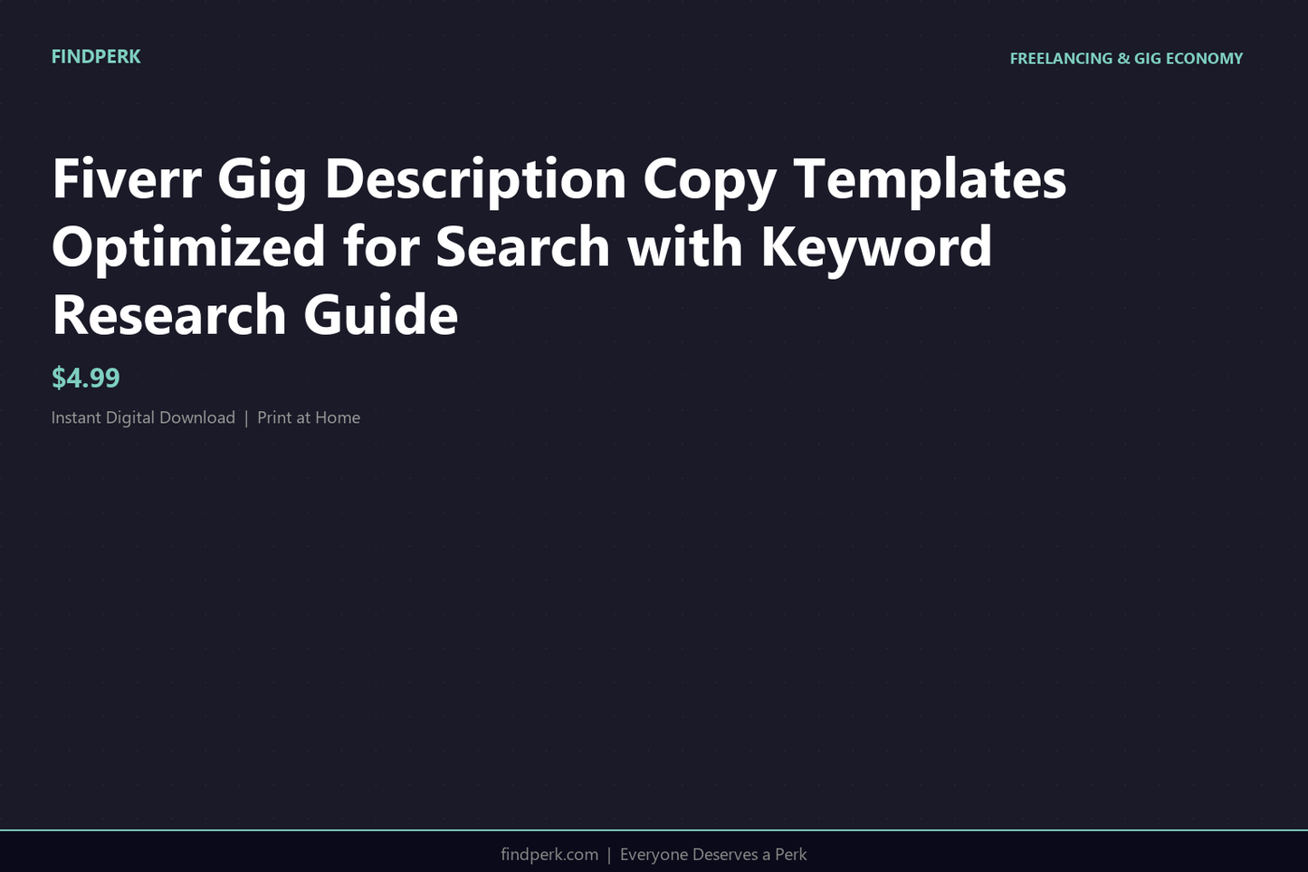 Fiverr Gig Description Copy Templates Optimized for Search with Keyword Research Guide