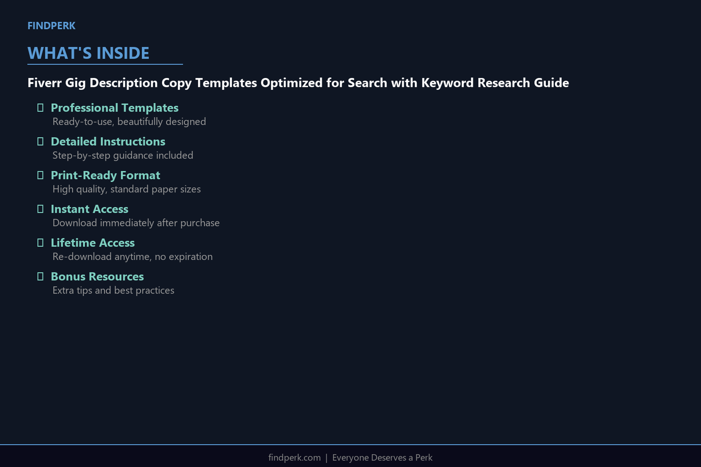 Fiverr Gig Description Copy Templates Optimized for Search with Keyword Research Guide