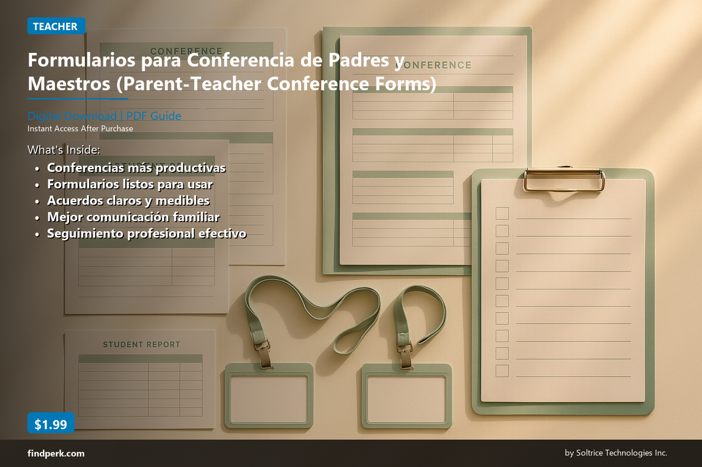 Formularios para Conferencia de Padres y Maestros (Parent-Teacher Conference Forms)