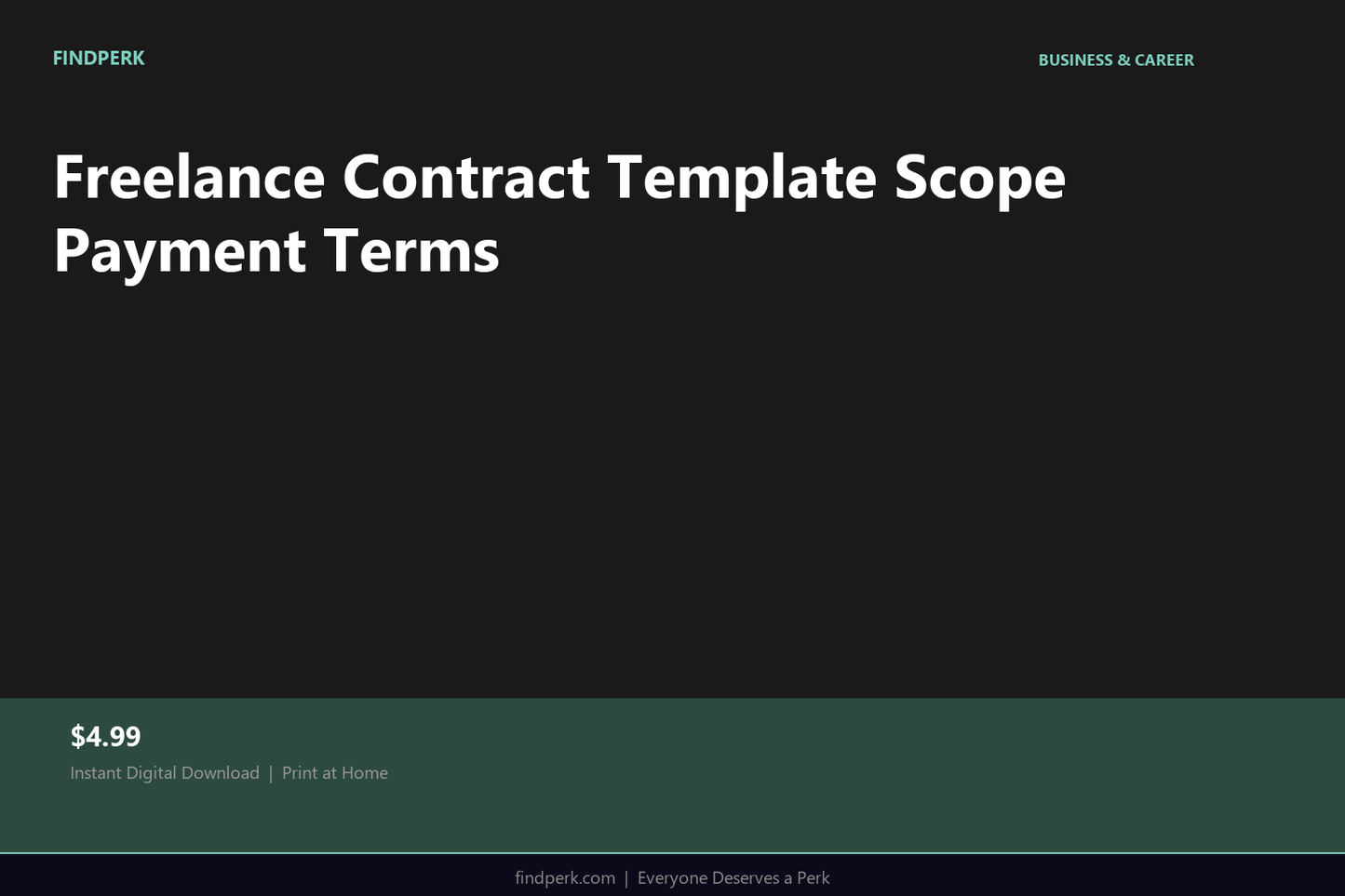 Freelance Contract Template Scope Payment Terms