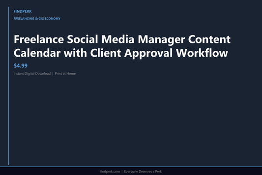 Freelance Social Media Manager Content Calendar with Client Approval Workflow