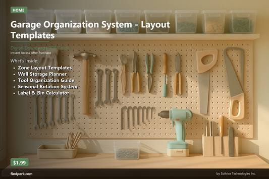 Garage Organization System — Layout Templates
