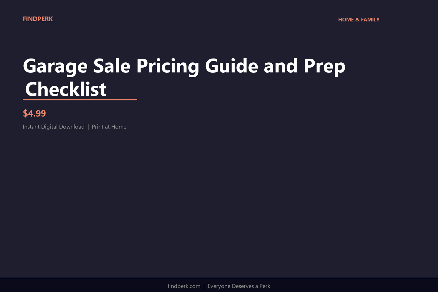Garage Sale Pricing Guide and Prep Checklist