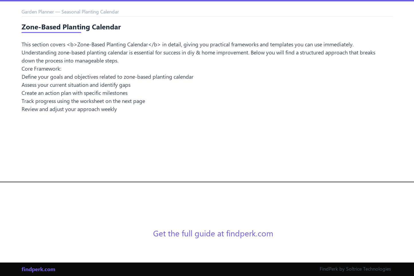 Garden Planner — Seasonal Planting Calendar