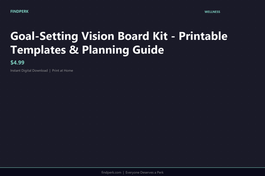 Goal-Setting Vision Board Kit - Printable Templates & Planning Guide
