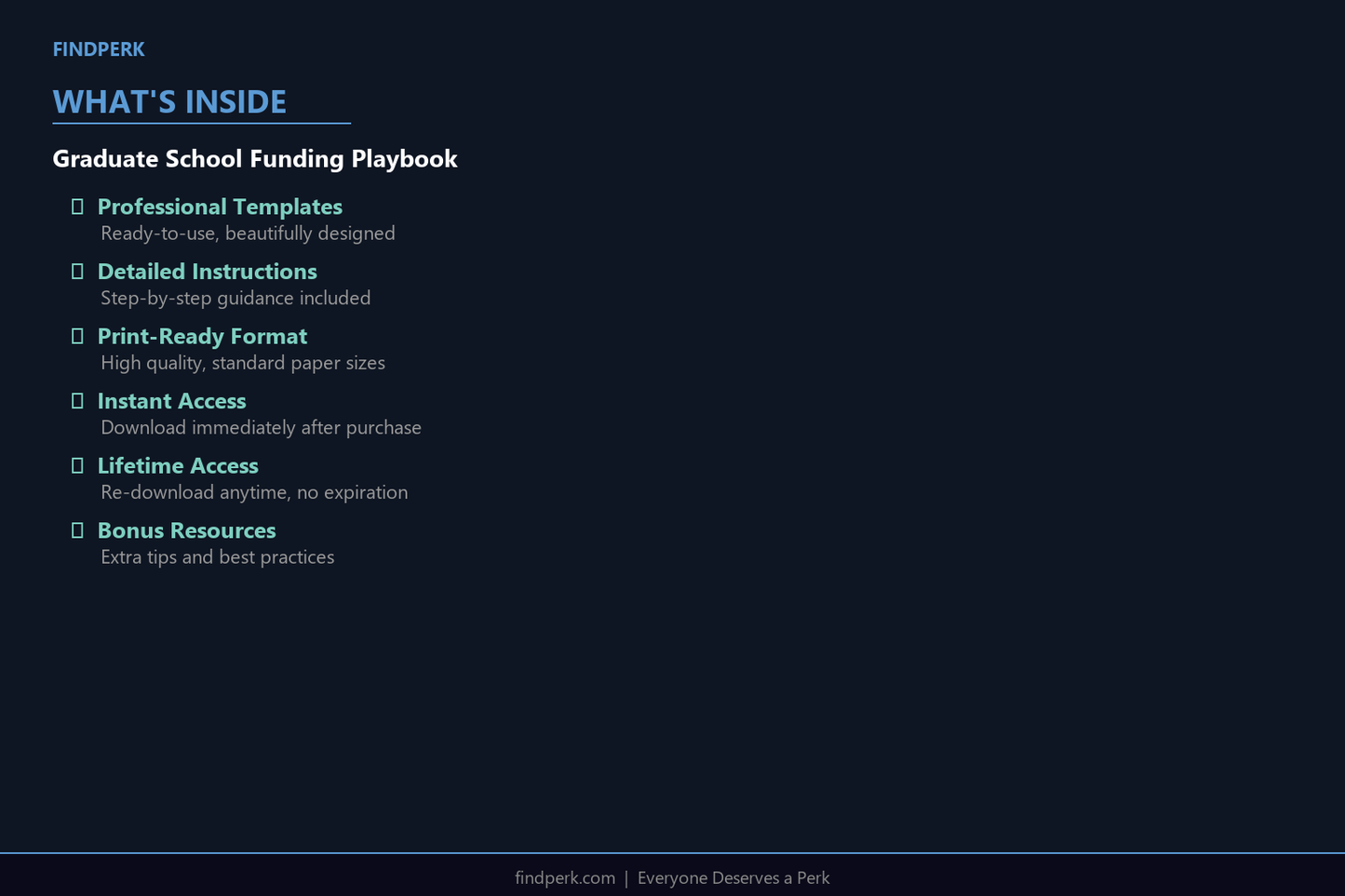 Graduate School Funding Playbook