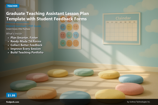 Graduate Teaching Assistant Lesson Plan Template with Student Feedback Forms