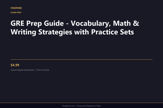 GRE Prep Guide - Vocabulary, Math & Writing Strategies with Practice Sets