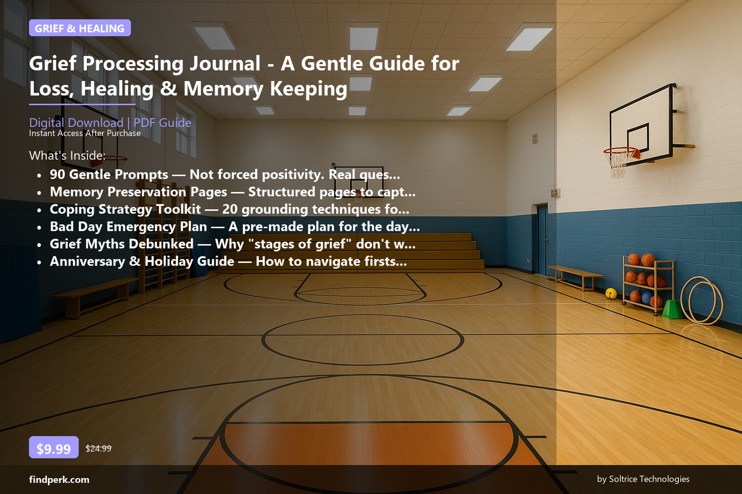 Grief Processing Journal - A Gentle Guide for Loss, Healing & Memory Keeping - Cover