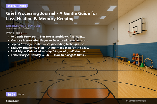 Grief Processing Journal - A Gentle Guide for Loss, Healing & Memory Keeping - Cover