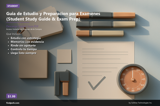Guia de Estudio y Preparacion para Examenes (Student Study Guide & Exam Prep)