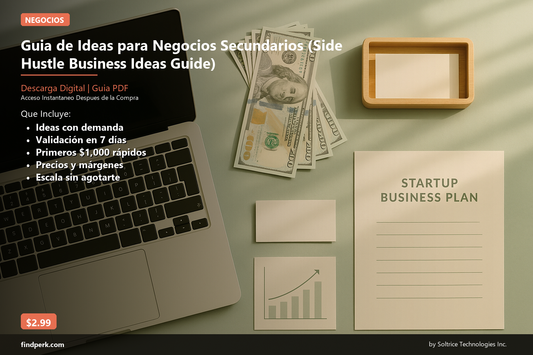 Guia de Ideas para Negocios Secundarios (Side Hustle Business Ideas Guide)