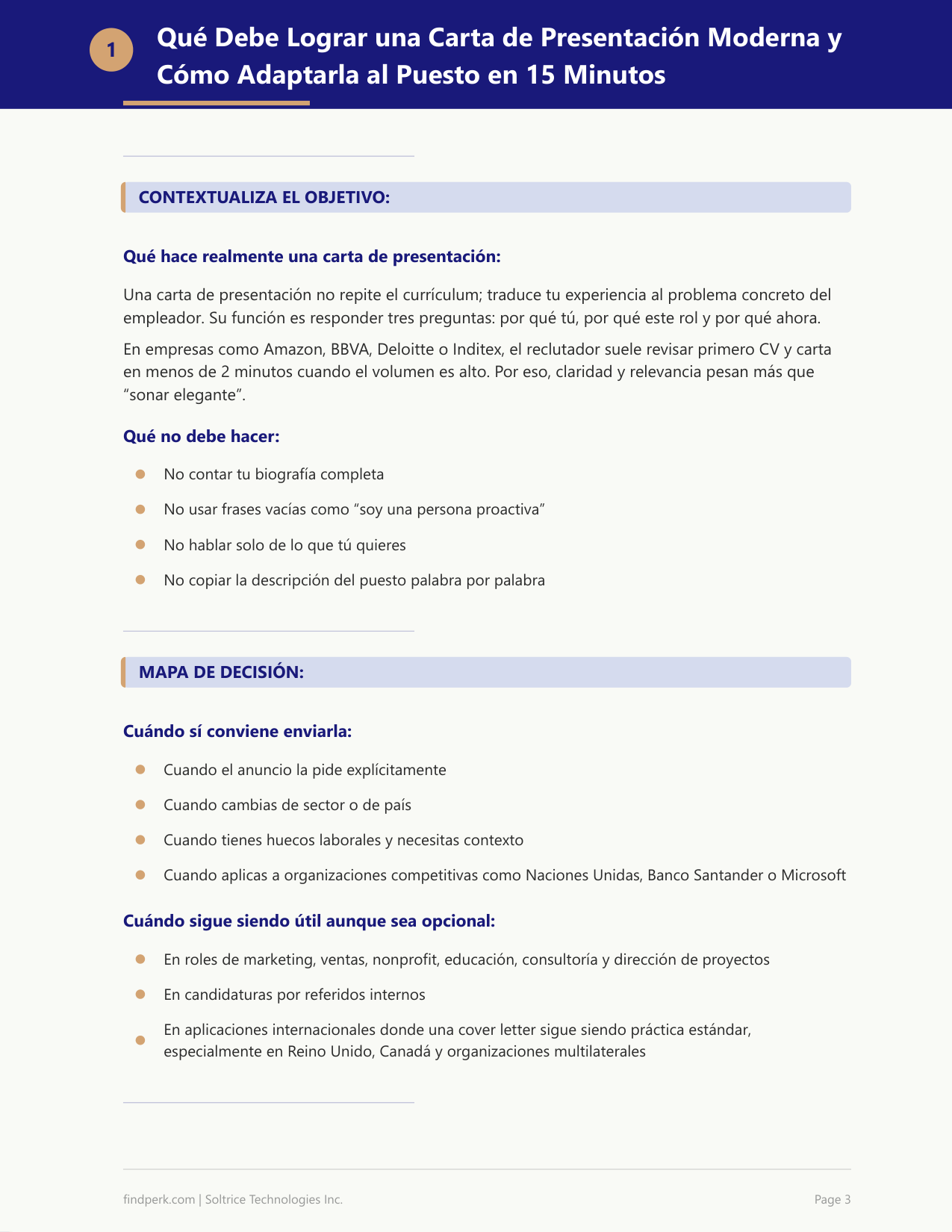 Guia para Escribir Carta de Presentacion (Cover Letter Writing Guide)