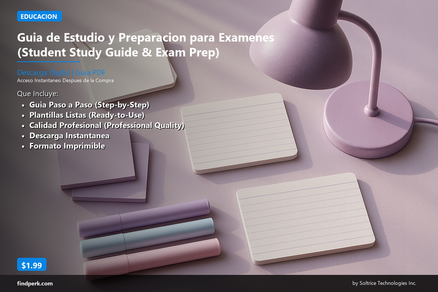 Guia de Estudio y Preparacion para Examenes (Student Study Guide & Exam Prep)
