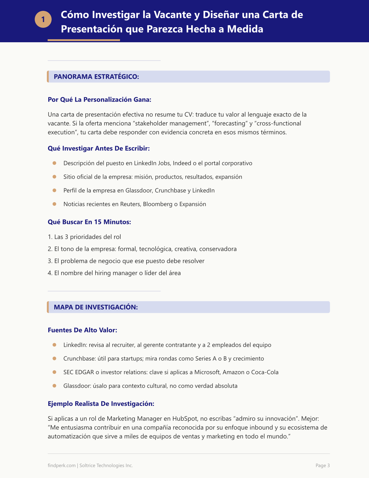 Guia para Escribir Carta de Presentacion (Cover Letter Writing Guide)