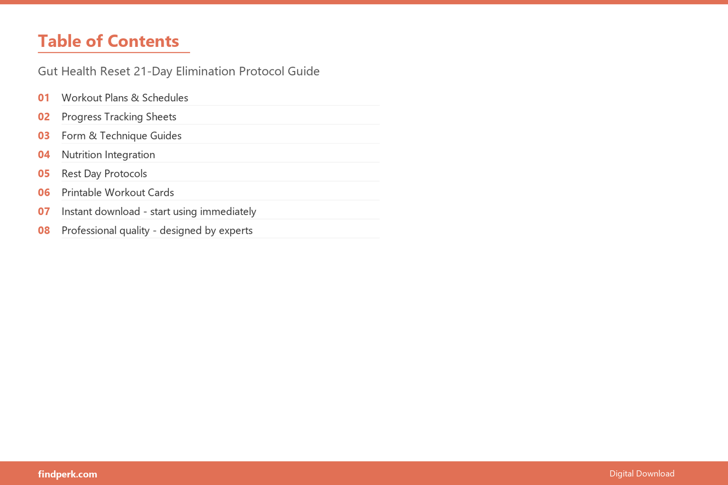 Gut Health Reset 21-Day Elimination Protocol Guide - Table of Contents