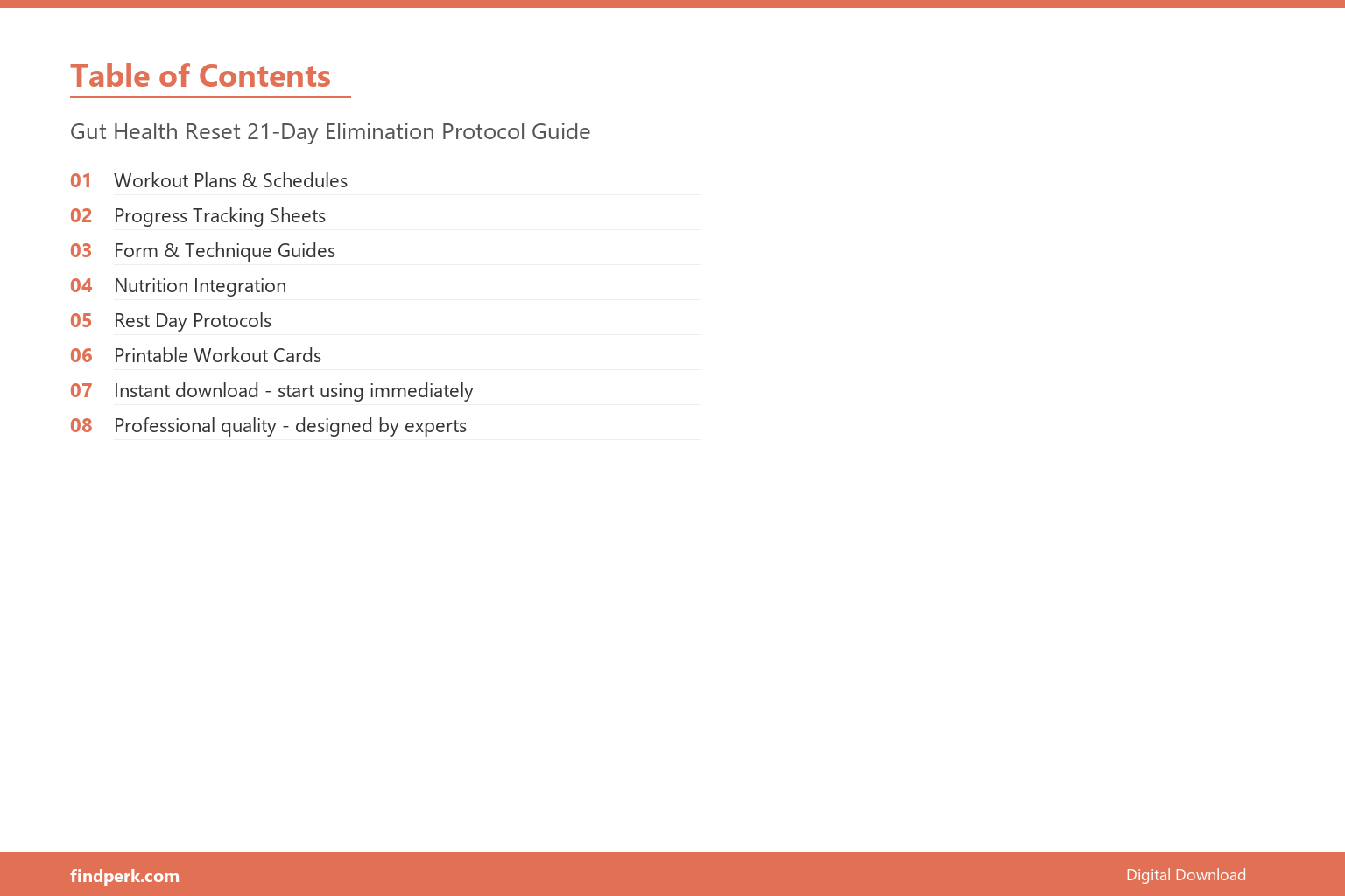 Gut Health Reset 21-Day Elimination Protocol Guide - Table of Contents