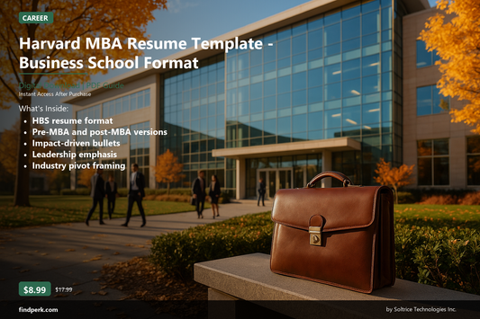 Harvard MBA Resume Template - Business School Format