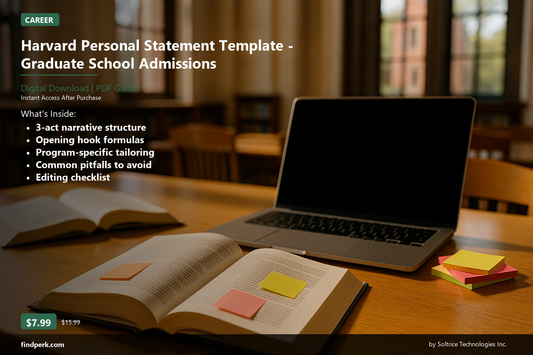 Harvard Personal Statement Template - Graduate School Admissions