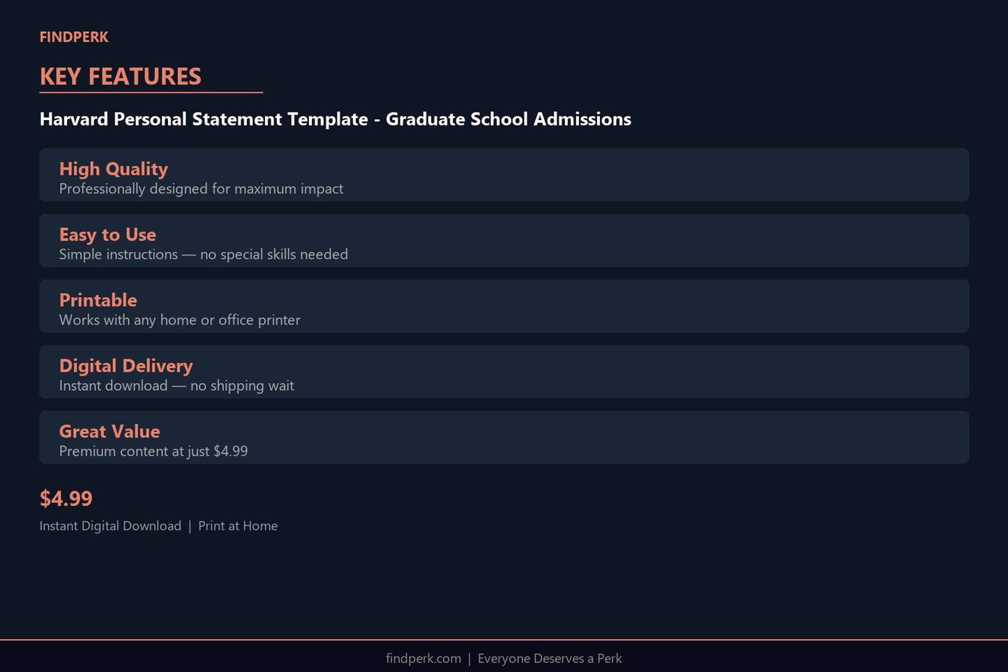 Harvard Personal Statement Template - Graduate School Admissions