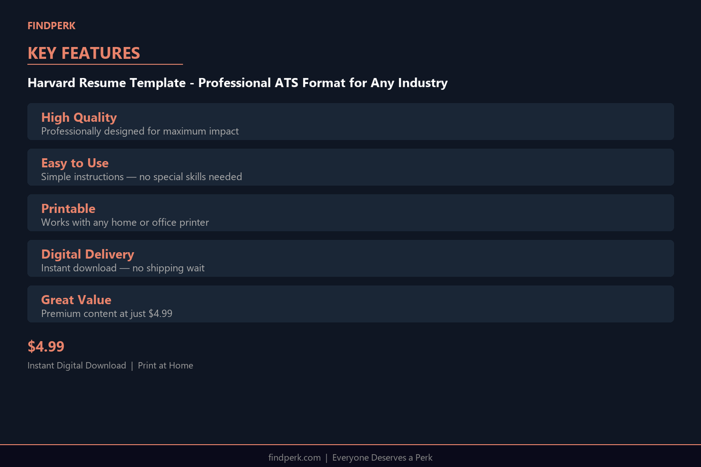 Harvard Resume Template - Professional ATS Format for Any Industry