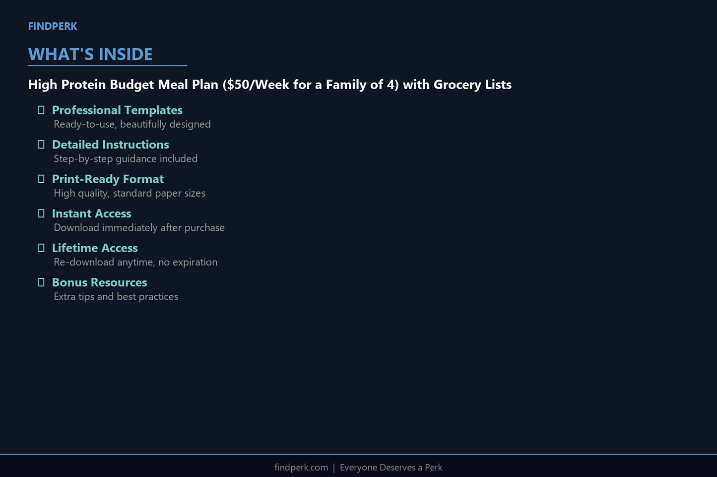 High Protein Budget Meal Plan ($50/Week for a Family of 4) with Grocery Lists