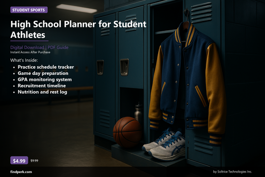 High School Planner Specifically Designed for Student Athletes with Practice/Game Tracker