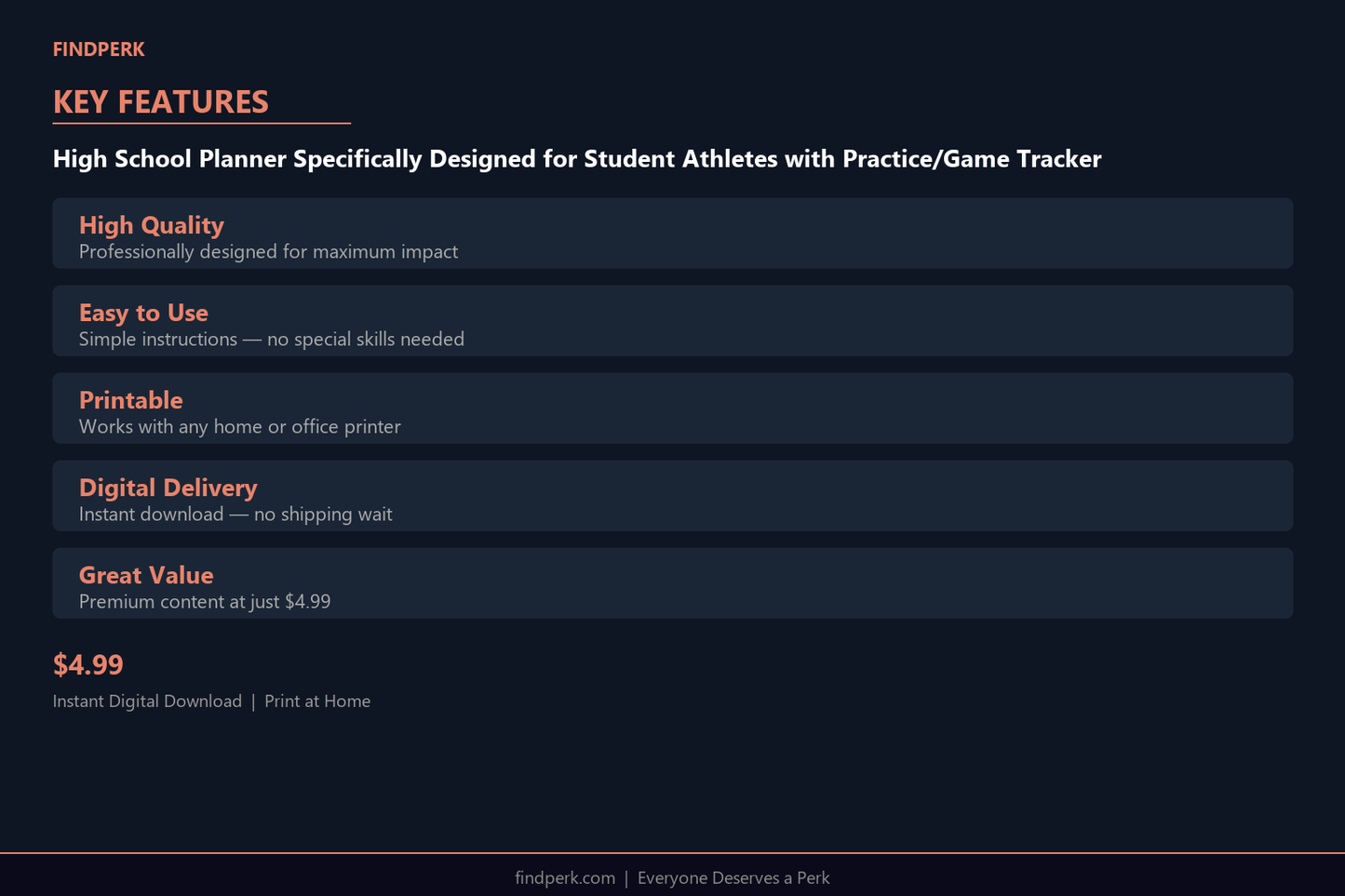 High School Planner Specifically Designed for Student Athletes with Practice/Game Tracker