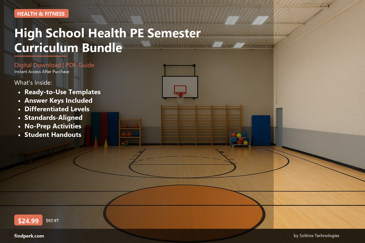 High School Health PE Semester Curriculum Bundle - Cover
