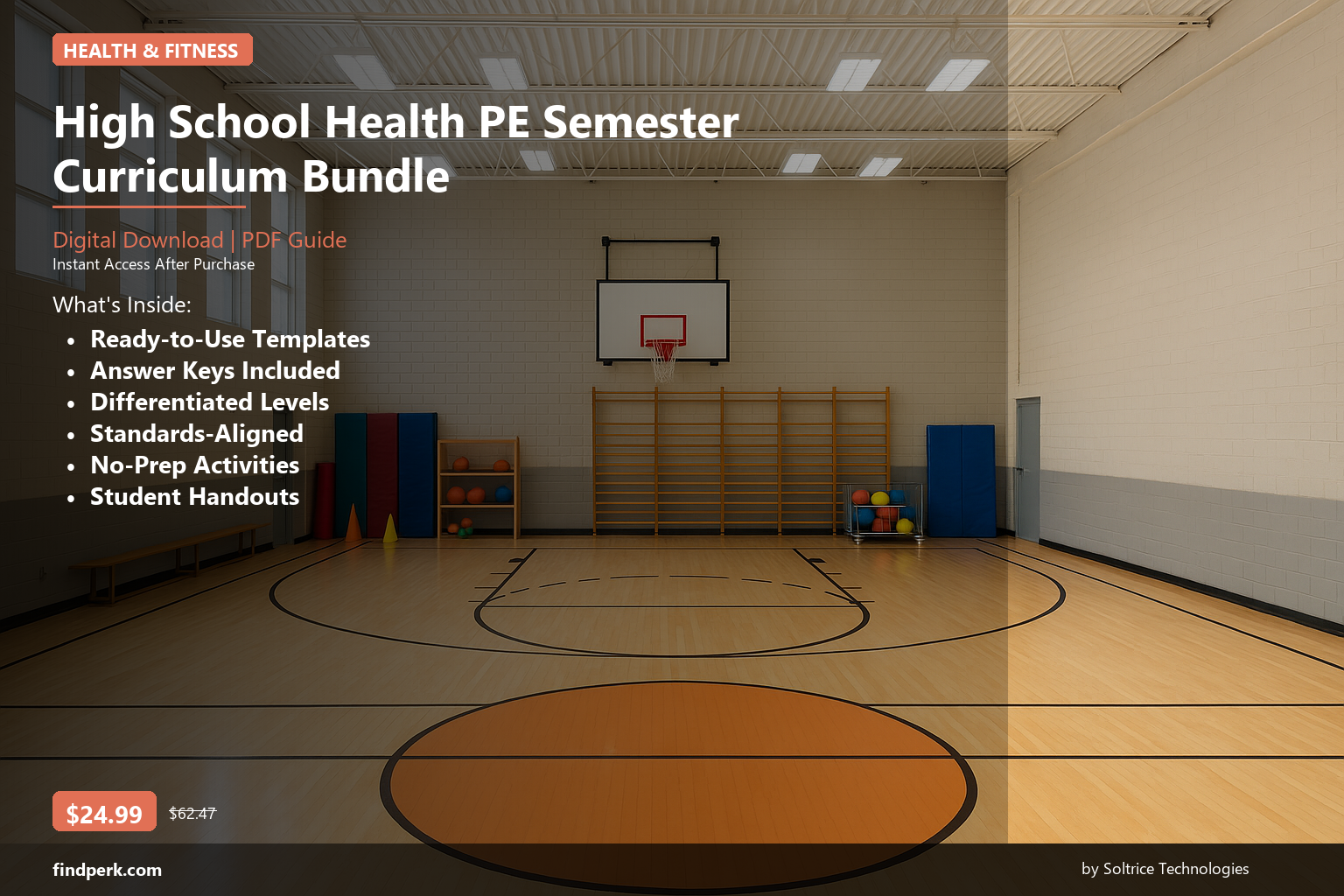 High School Health PE Semester Curriculum Bundle - Cover