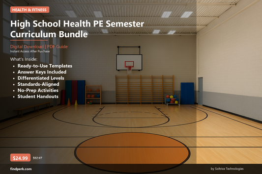 High School Health PE Semester Curriculum Bundle - Cover