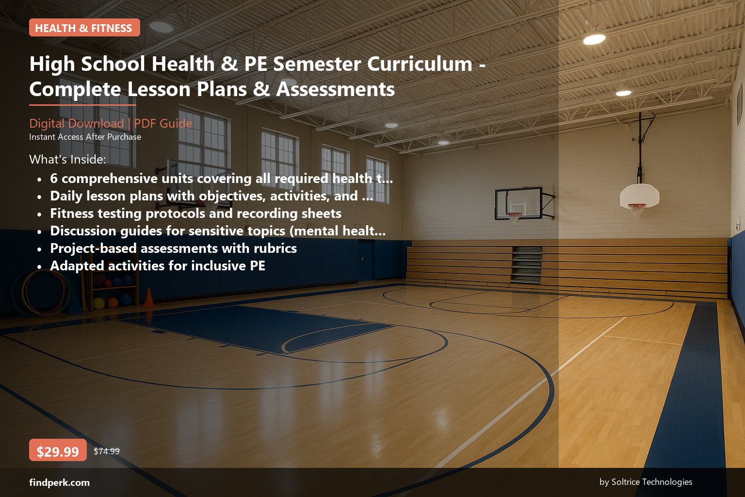 High School Health & PE Semester Curriculum - Complete Lesson Plans & Assessments - Cover