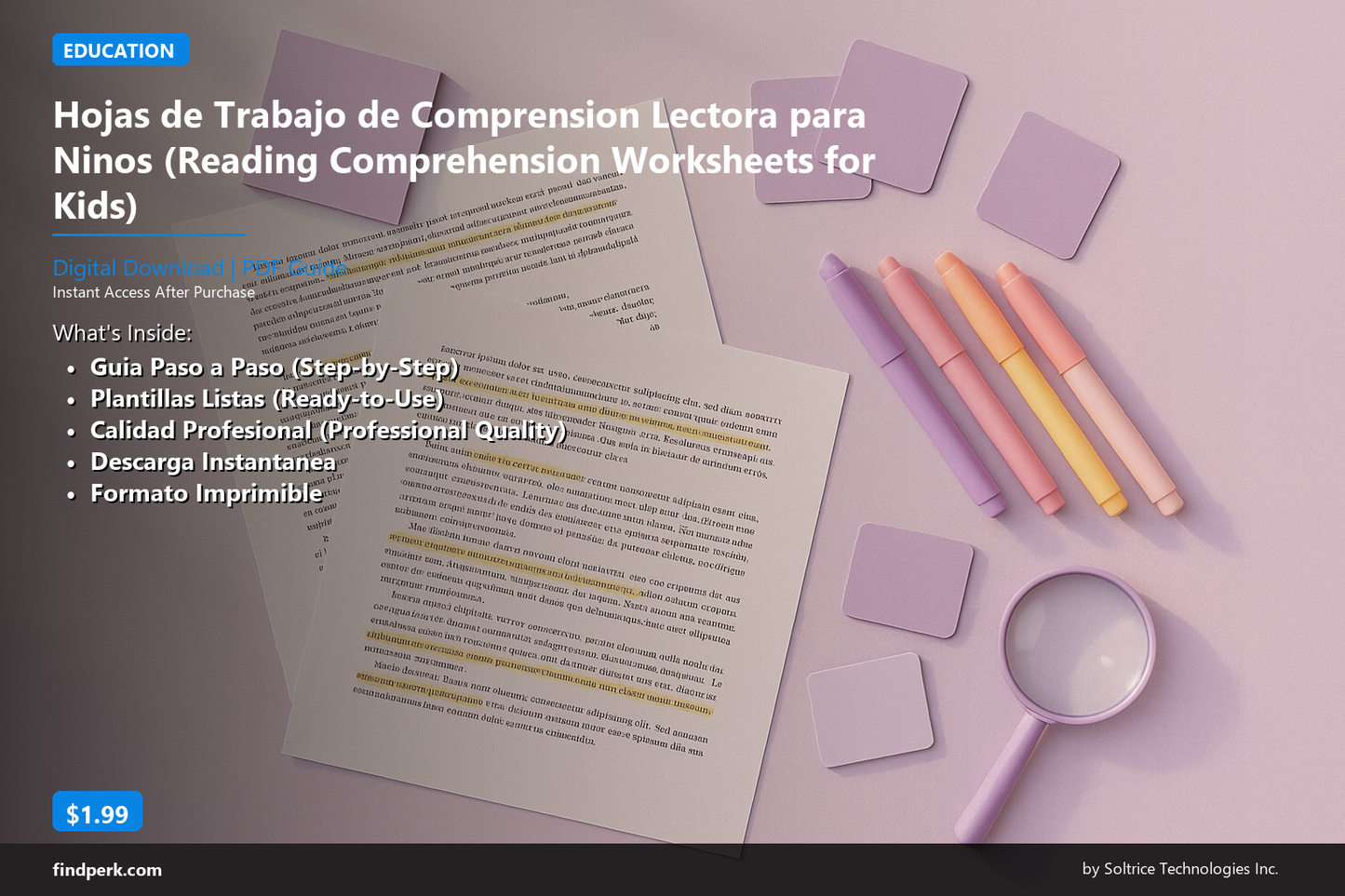 Hojas de Trabajo de Comprension Lectora para Ninos (Reading Comprehension Worksheets for Kids)