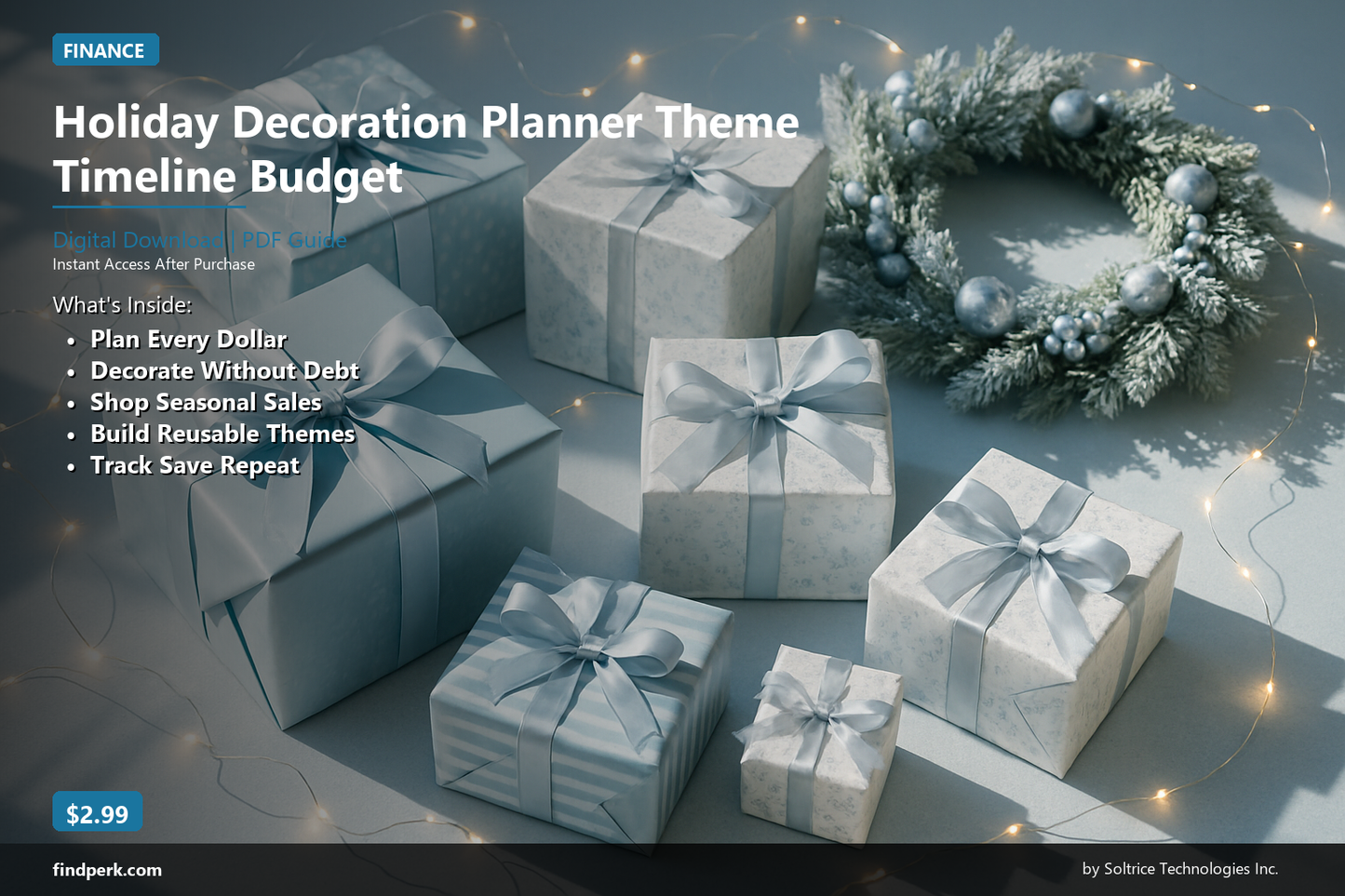 Holiday Decoration Planner Theme Timeline Budget