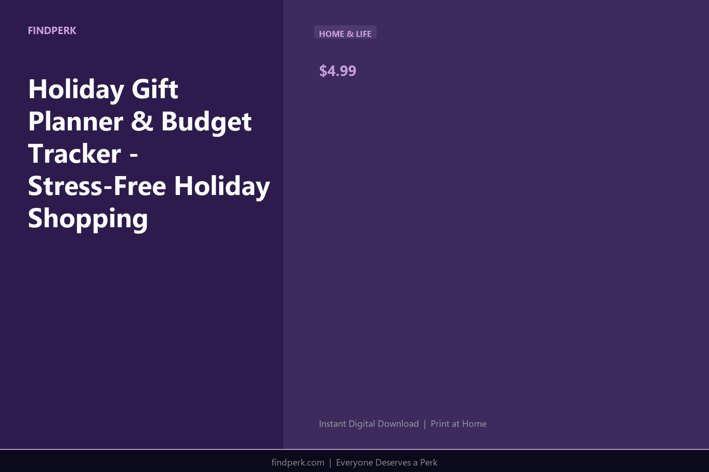 Holiday Gift Planner & Budget Tracker - Stress-Free Holiday Shopping