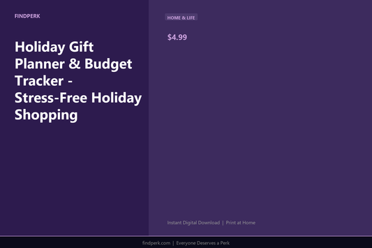 Holiday Gift Planner & Budget Tracker - Stress-Free Holiday Shopping