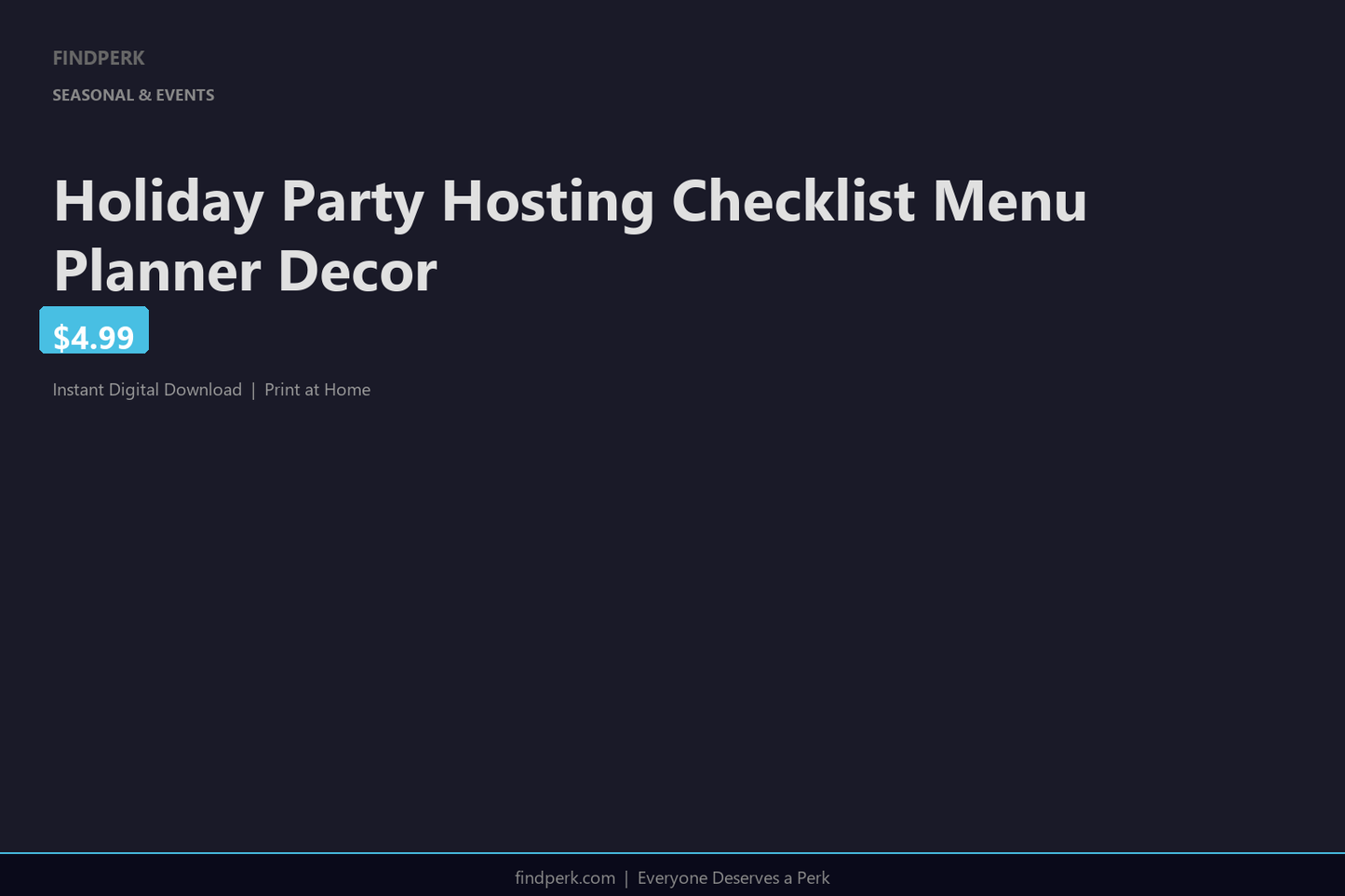 Holiday Party Hosting Checklist Menu Planner Decor