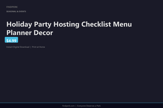 Holiday Party Hosting Checklist Menu Planner Decor